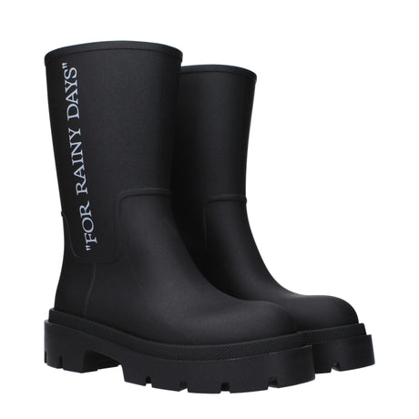 Off-White Black Cotton Ankle