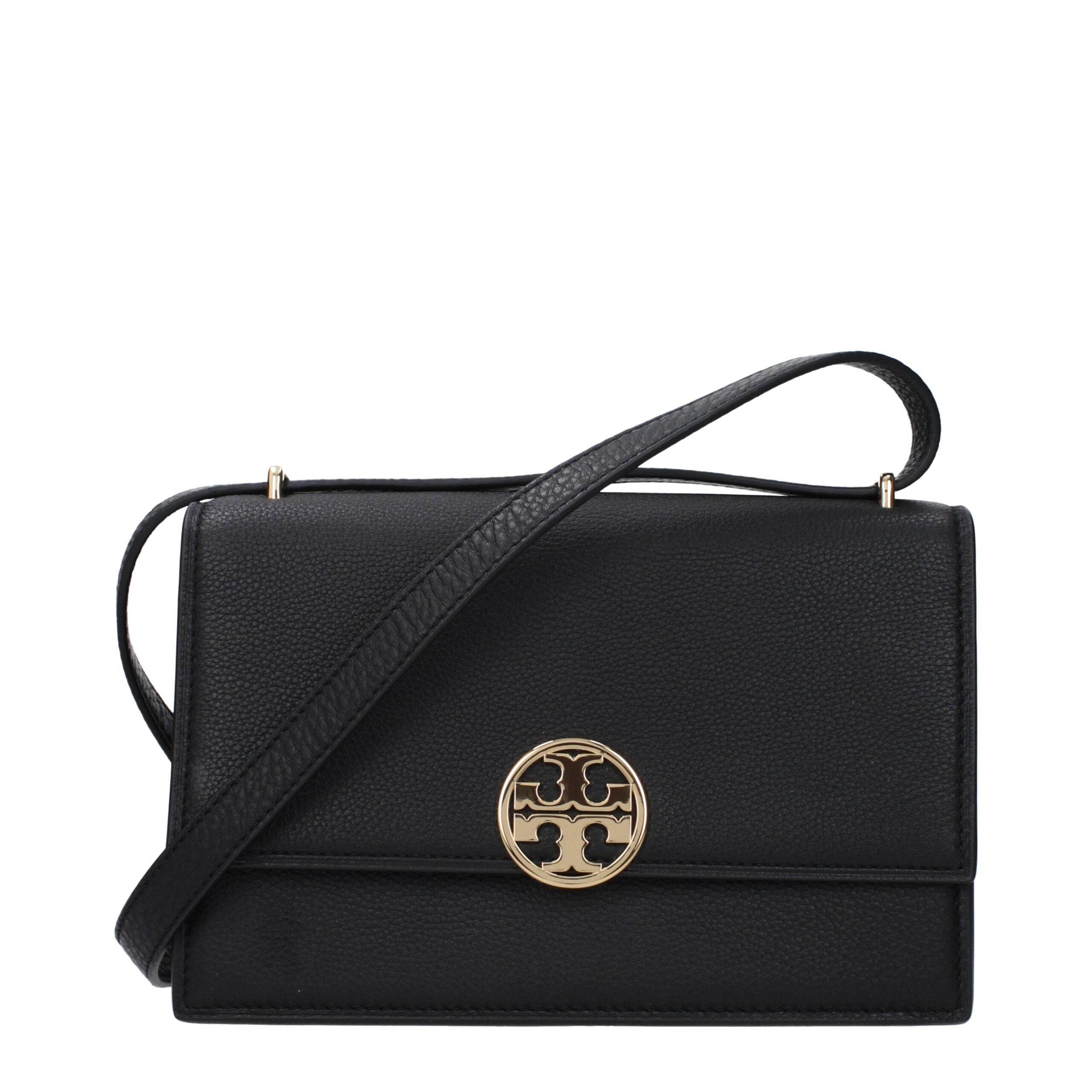 Tory Burch Black Leather Crossbody Bags - Hilstor