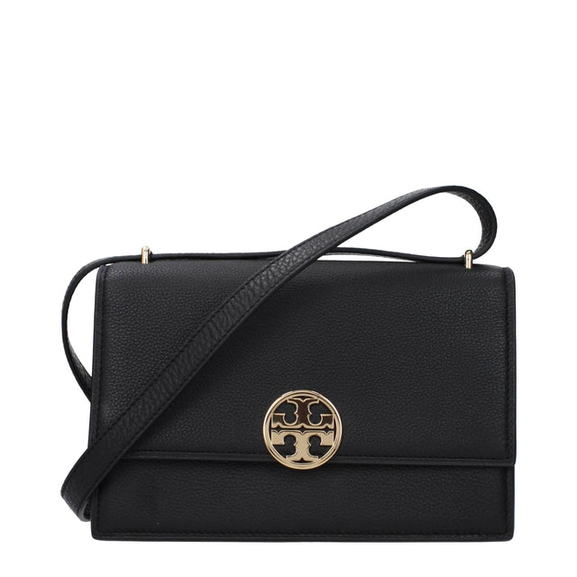 Tory Burch Black Leather Crossbody Bags - Hilstor