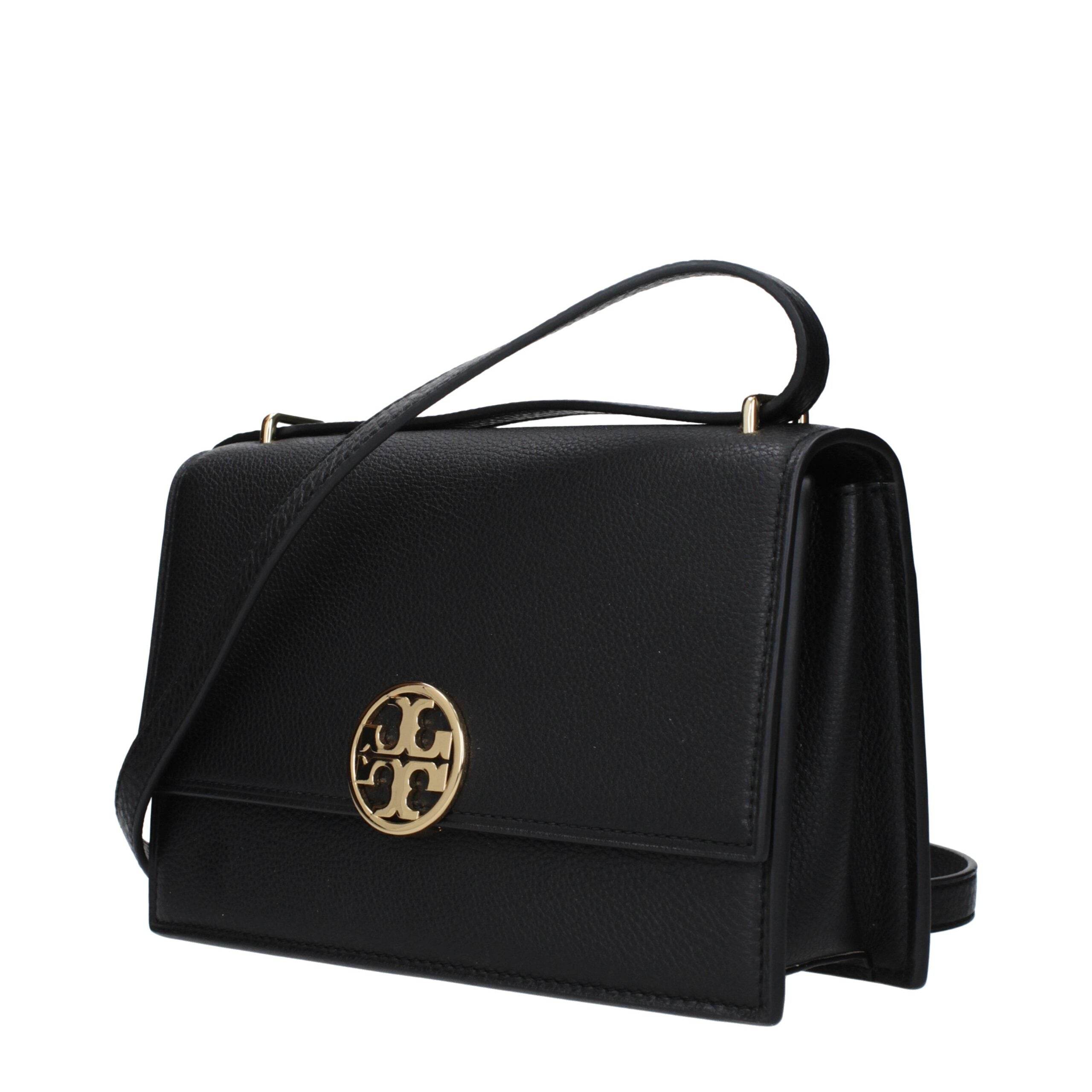 Tory Burch Black Leather Crossbody Bags - Hilstor
