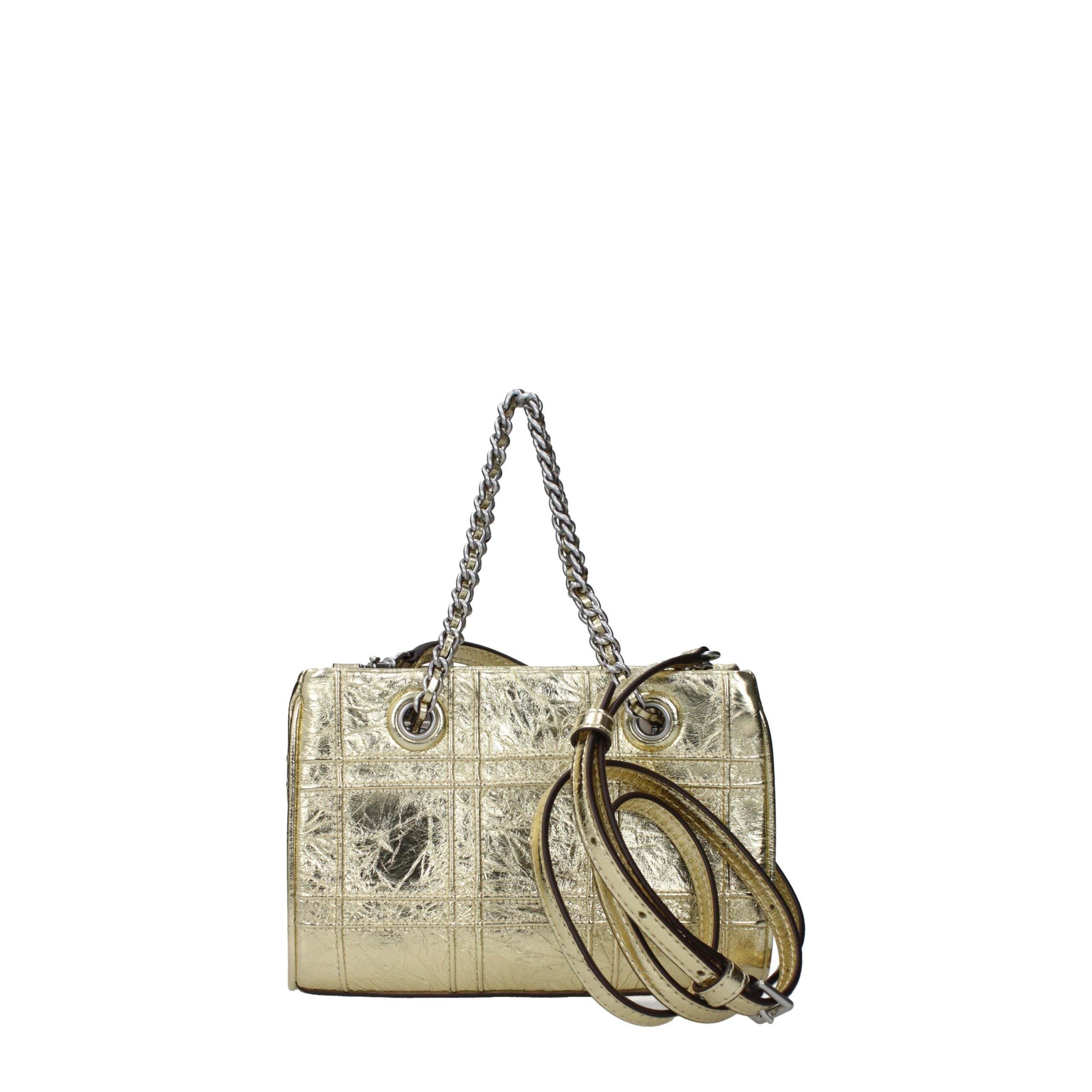 Tory Burch Gold Leather Handbags - Hilstor