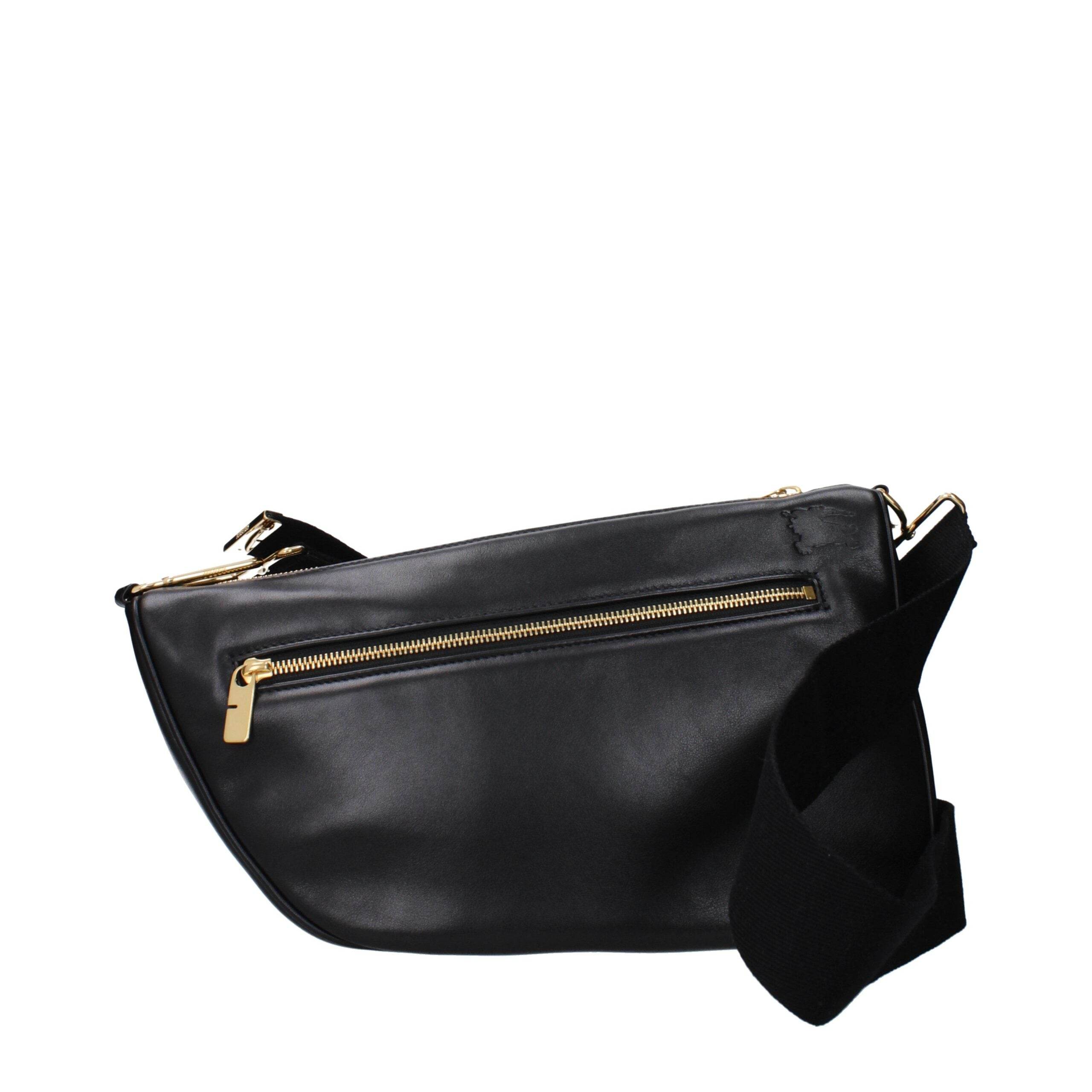 Burberry Black Leather Crossbody Bags - Hilstor
