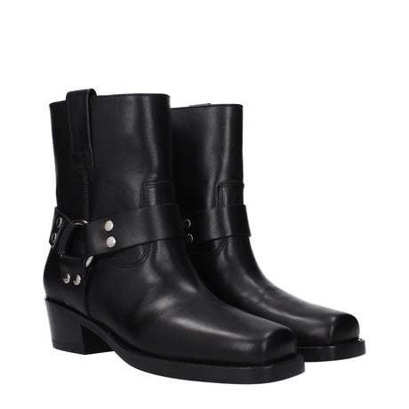 Paris Texas Black Leather Ankle