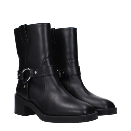 Stuart Weitzman Black Leather Ankle