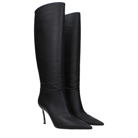 Casadei Black Leather Boot