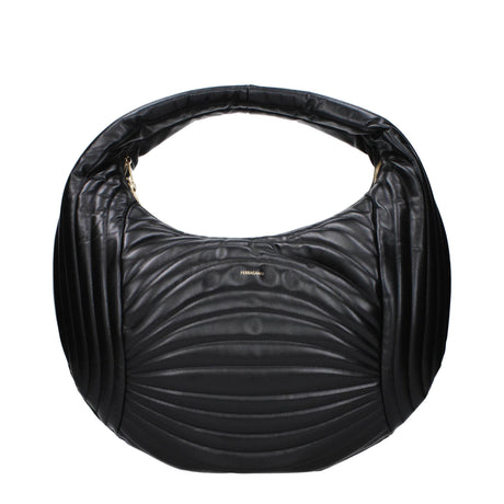 Salvatore Ferragamo Black Leather Handbags - Hilstor