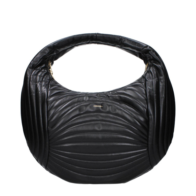 Salvatore Ferragamo Black Leather Handbags - Hilstor