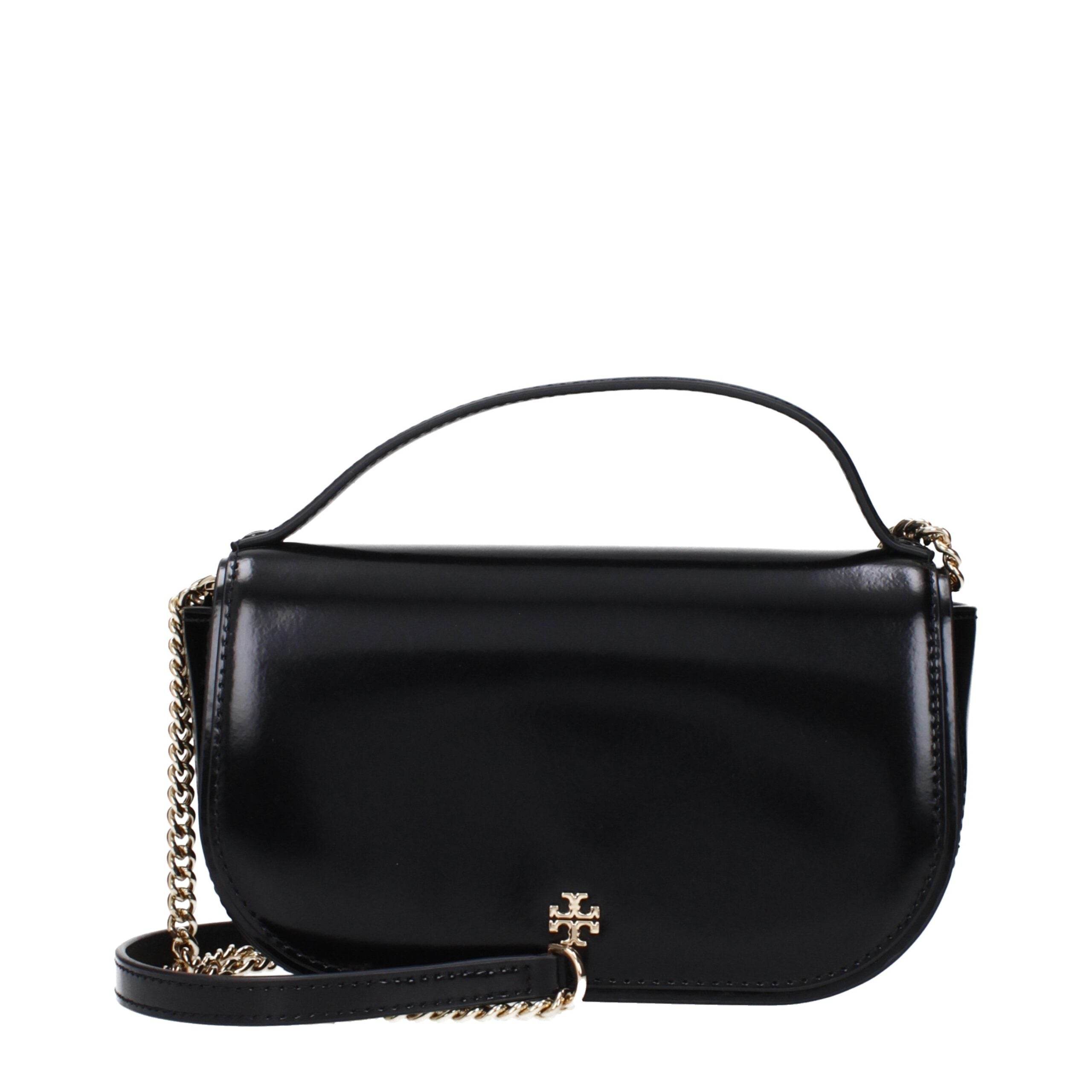 Tory Burch Black Leather Handbags - Hilstor