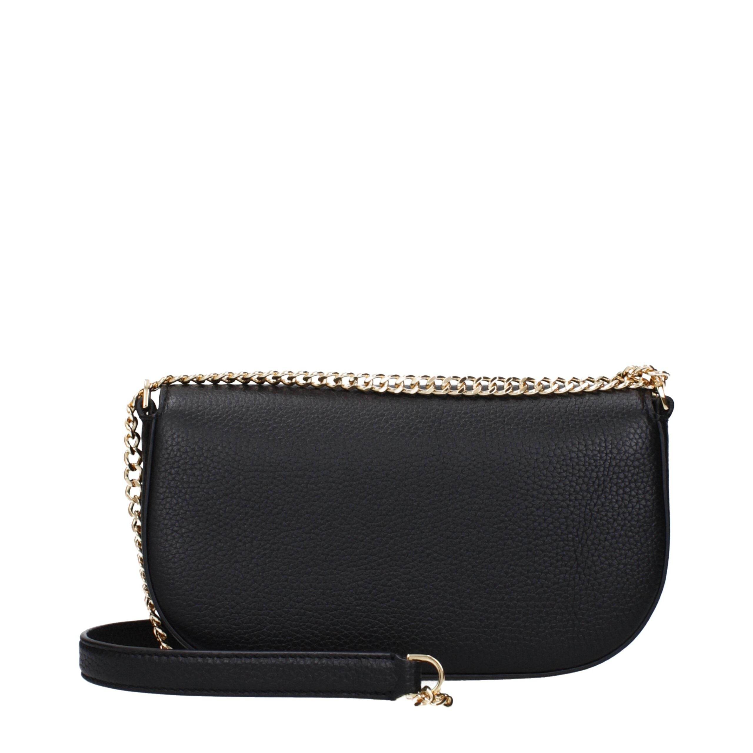Tory Burch Black Leather Crossbody Bags - Hilstor