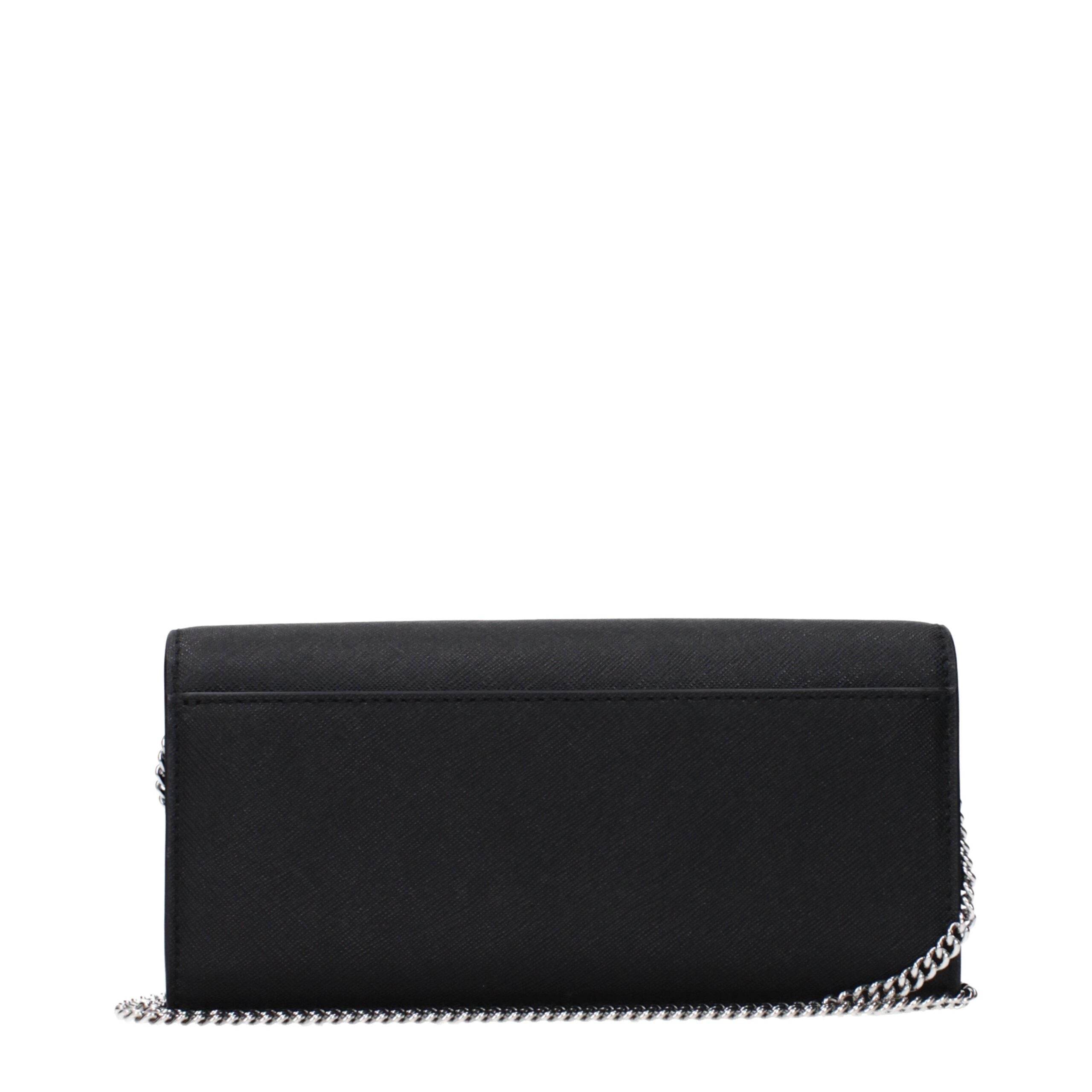 Tory Burch Black Leather Clutch Bags - Hilstor