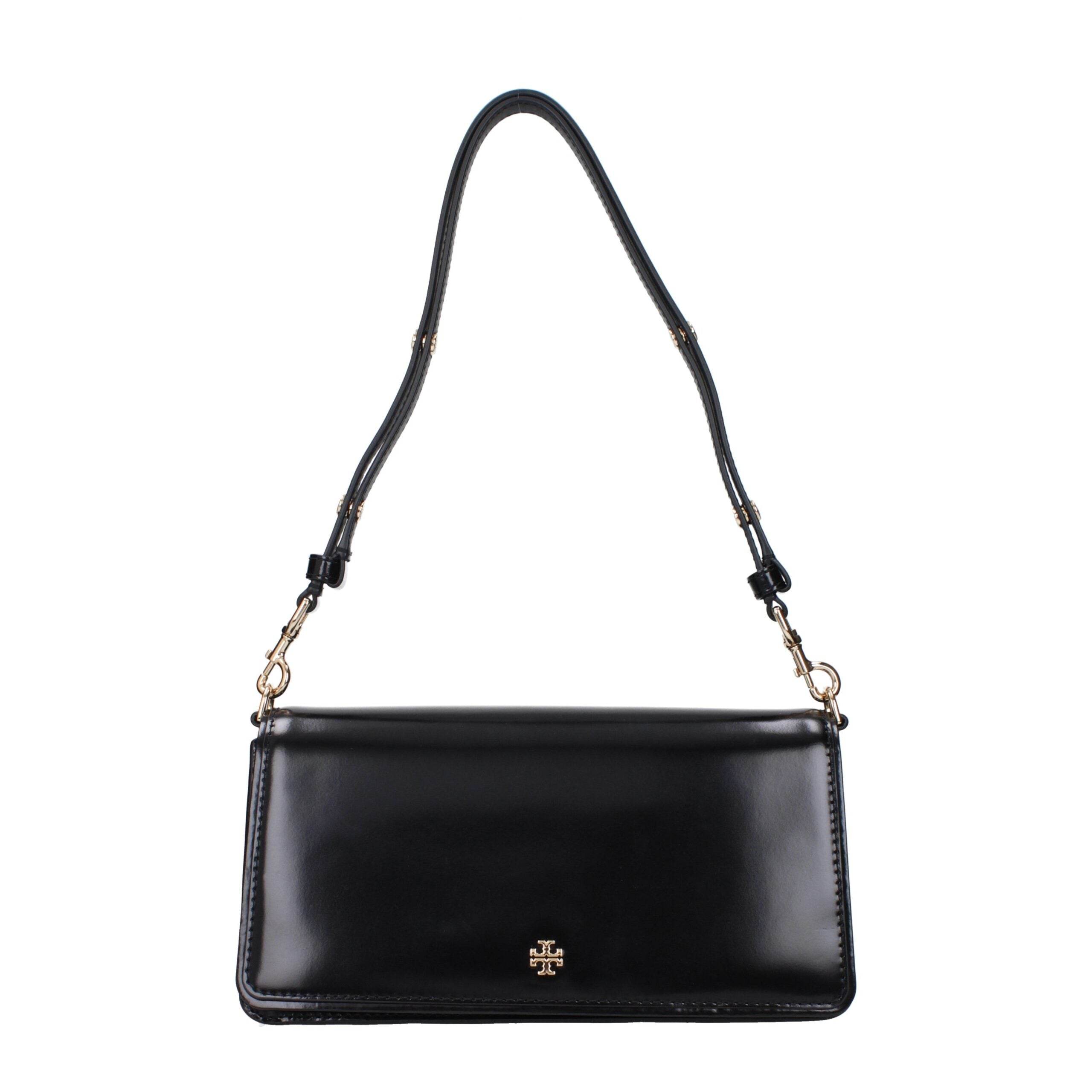 Tory Burch Black Leather Shoulder Bags - Hilstor