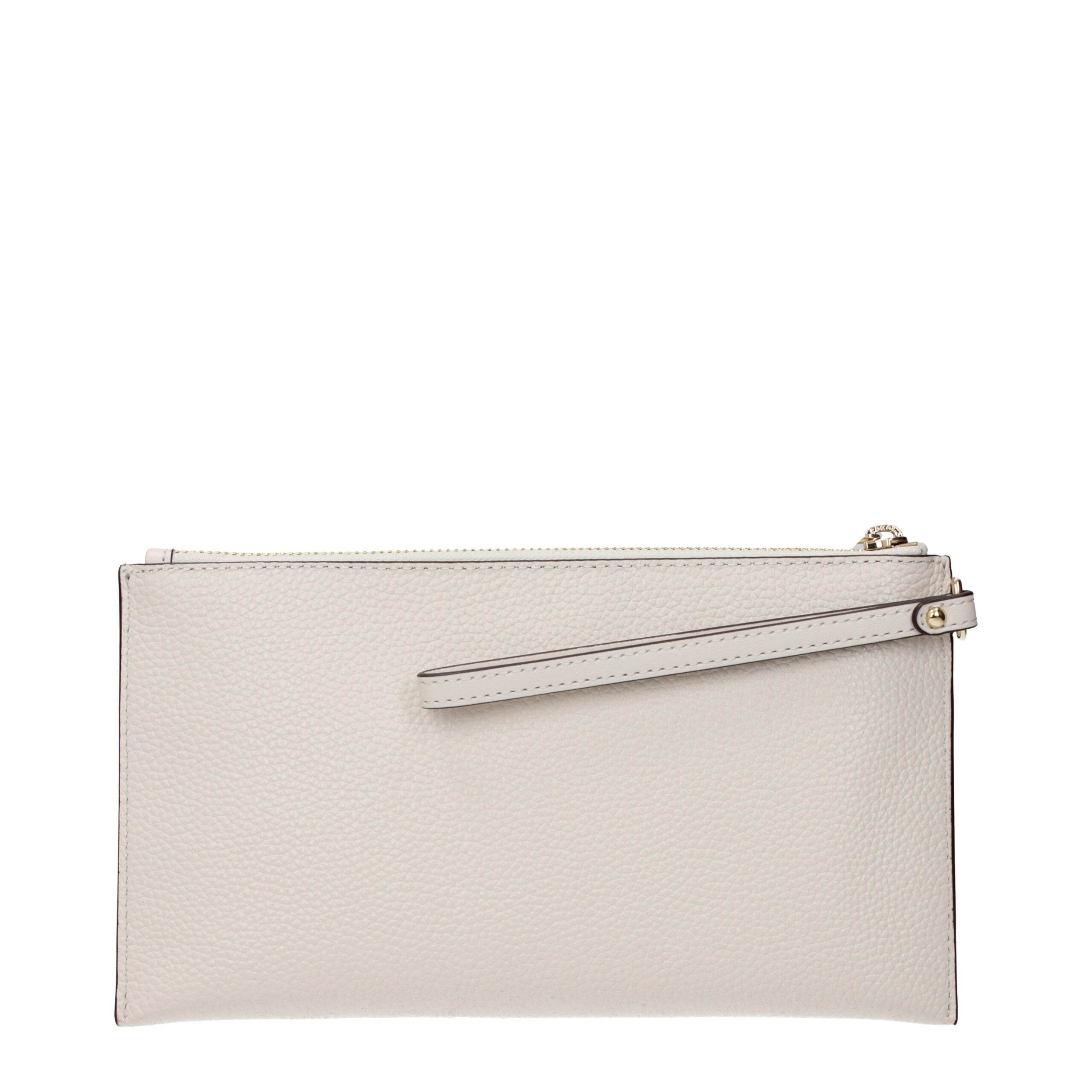 Michael Kors Beige Leather Clutch Bags - Hilstor