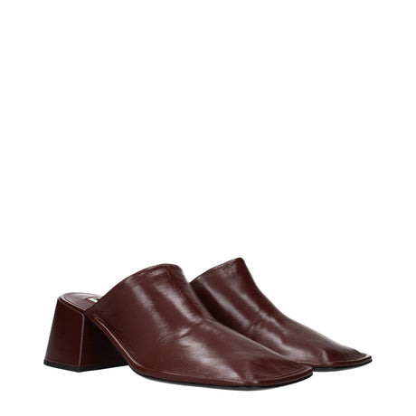 Jil Sander Red Leather Sandal