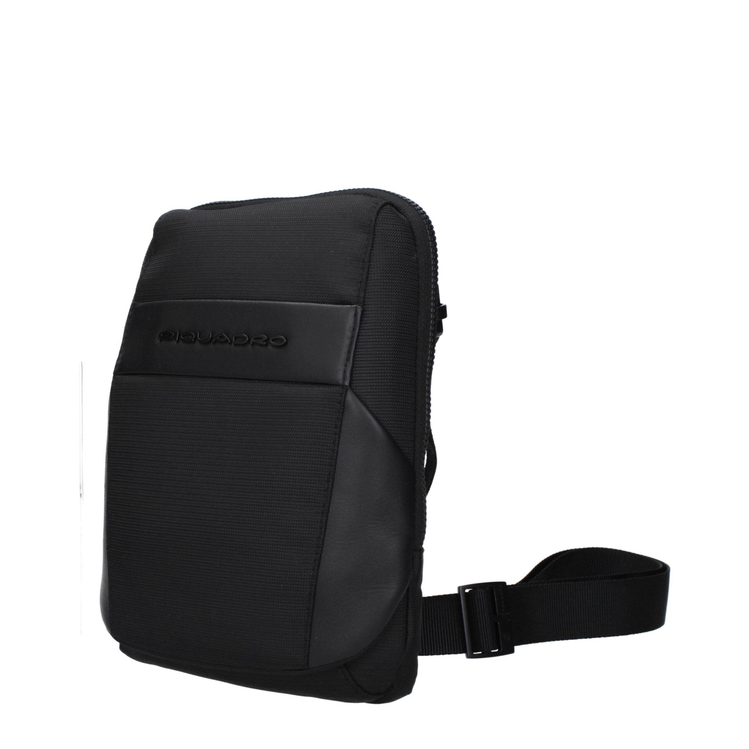 Piquadro Black Fabric Crossbody Bags - Hilstor