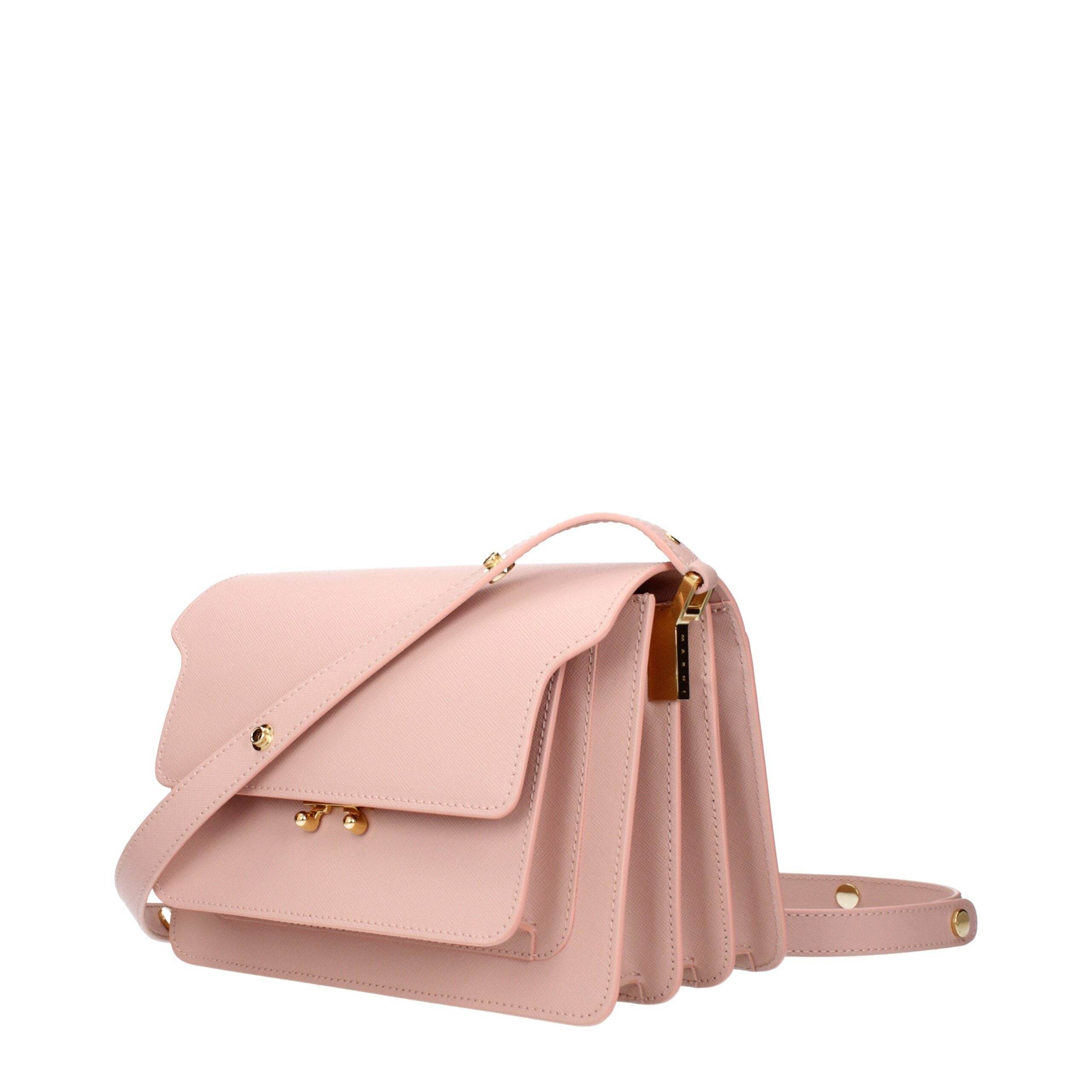Marni Pink Leather Shoulder Bags - Hilstor