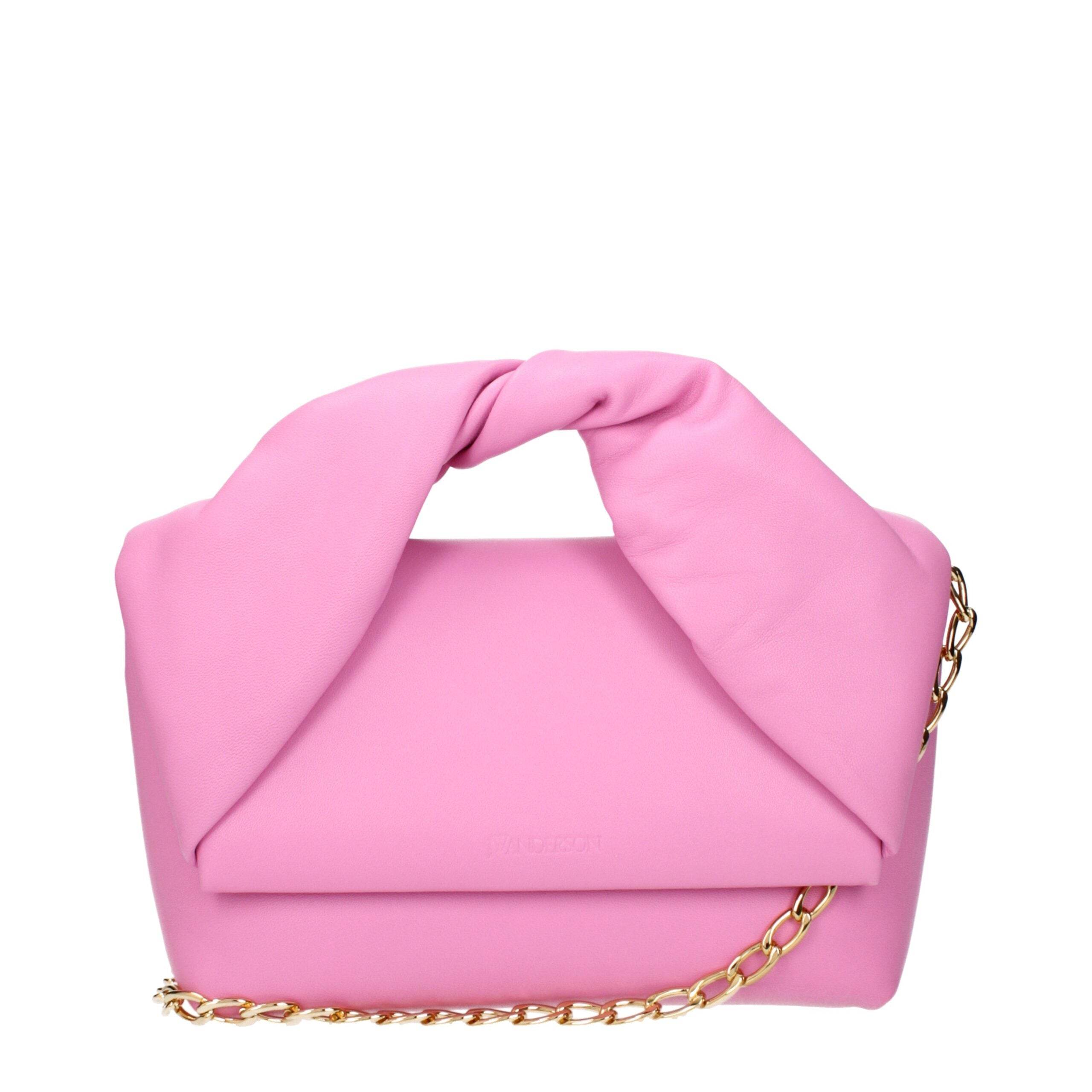 Jw Anderson Pink Leather Handbags - Hilstor