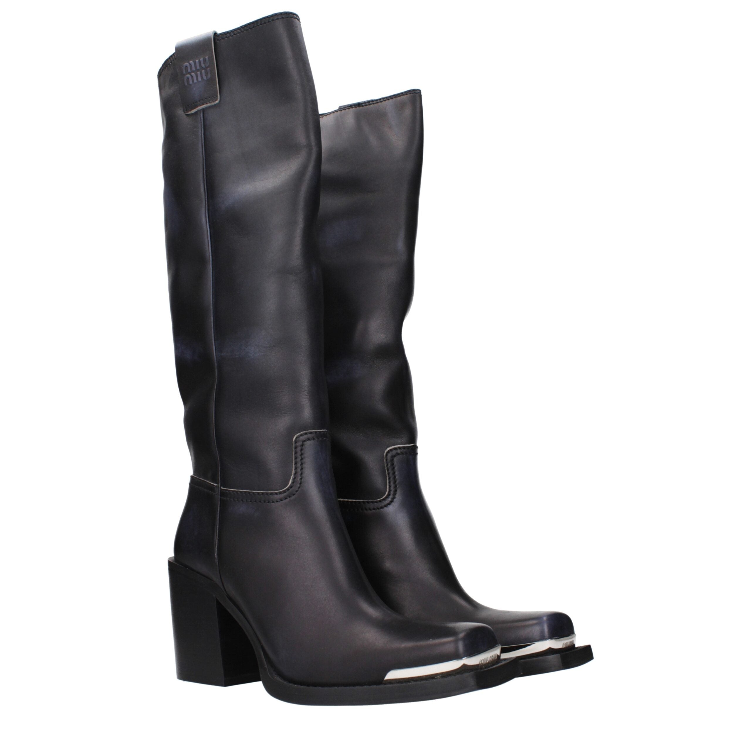 Miu Miu Black Leather Boot