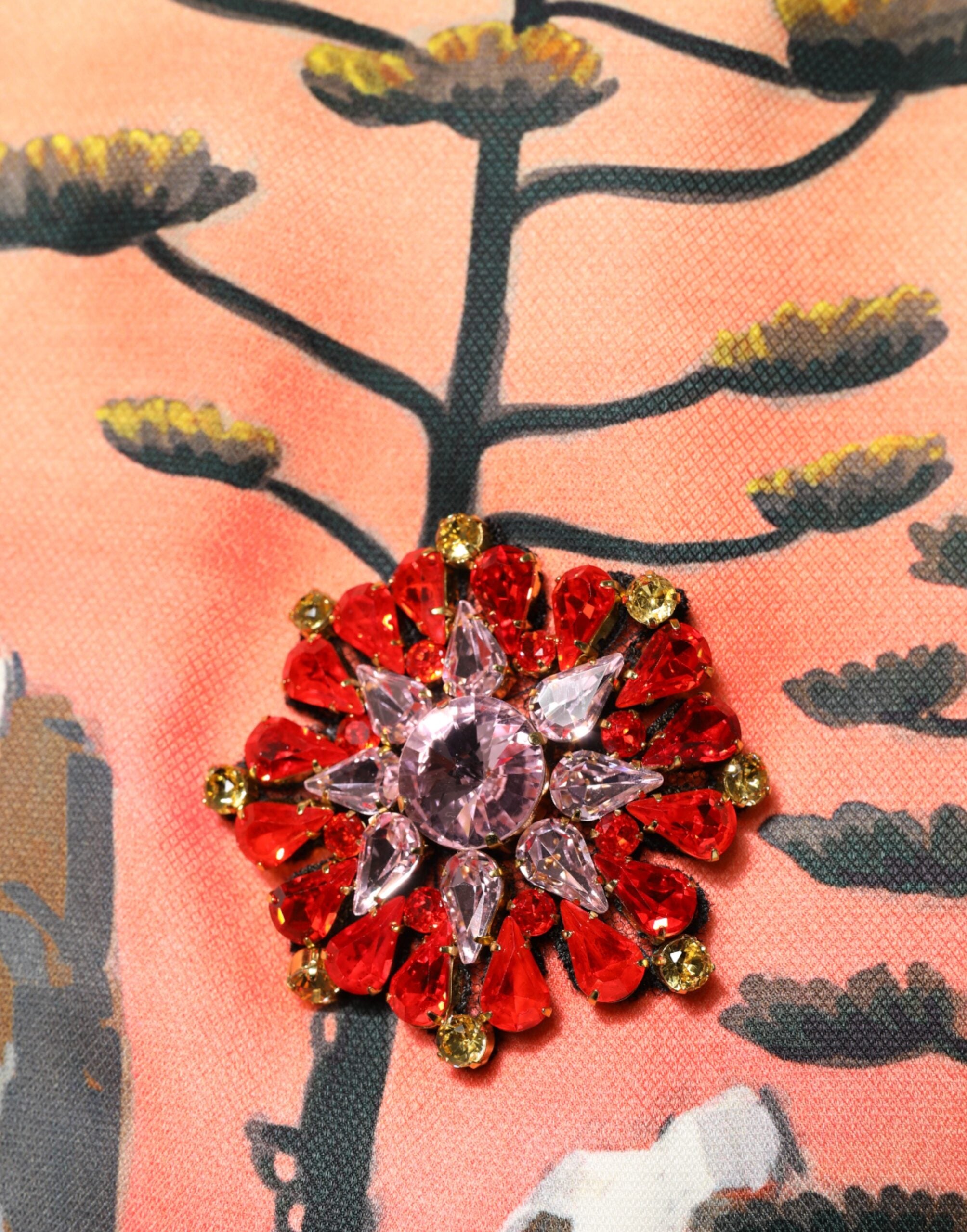 Dolce &amp; Gabbana Multifarvet Krystaludsmykket A-formet Minikjole