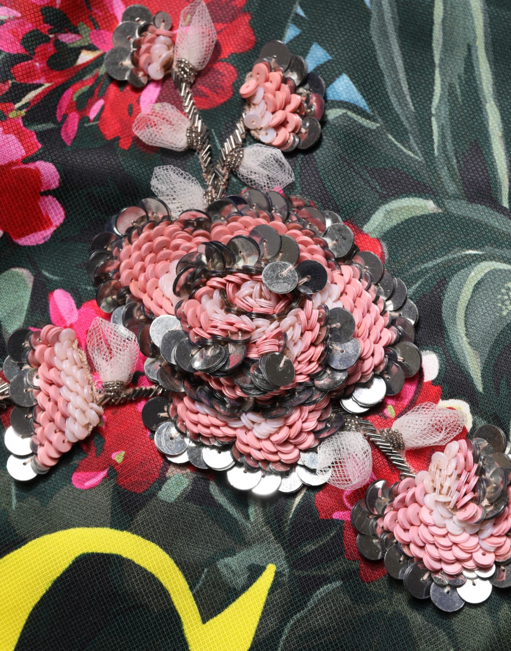 Dolce &amp; Gabbana Multifarvet Krystaludsmykket A-formet Minikjole