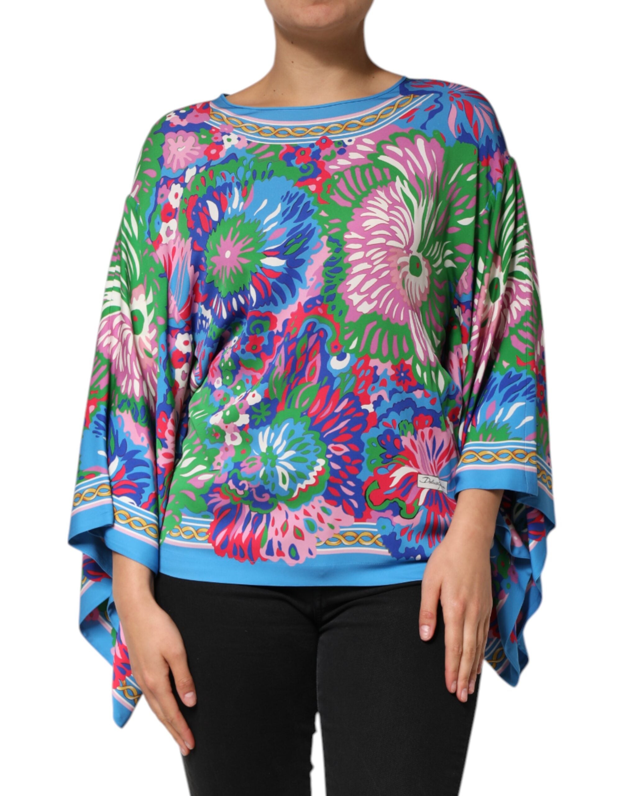 Dolce &amp; Gabbana Flerfarvet Blomsterprintet Tunika Bluse Top