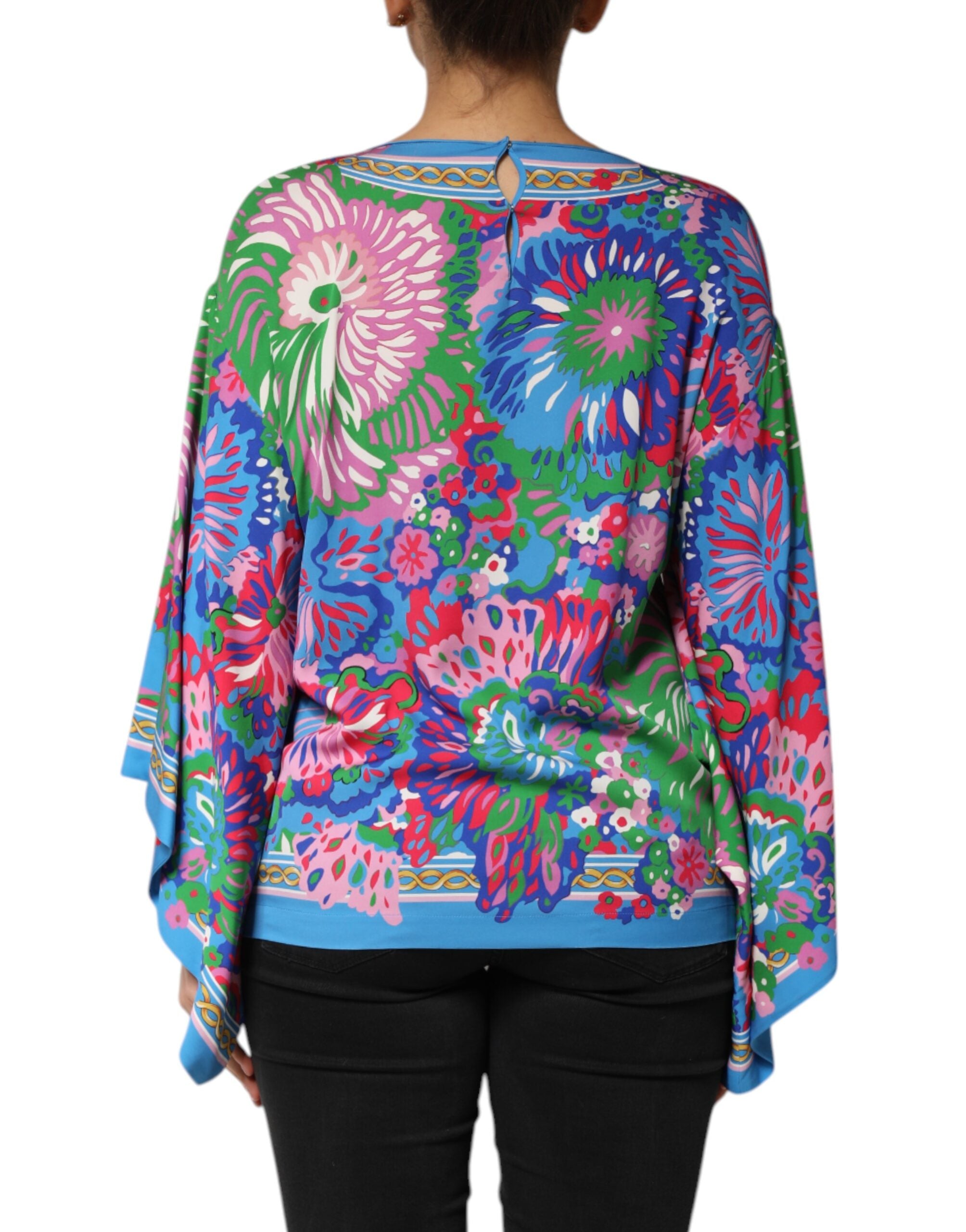 Dolce &amp; Gabbana Flerfarvet Blomsterprintet Tunika Bluse Top