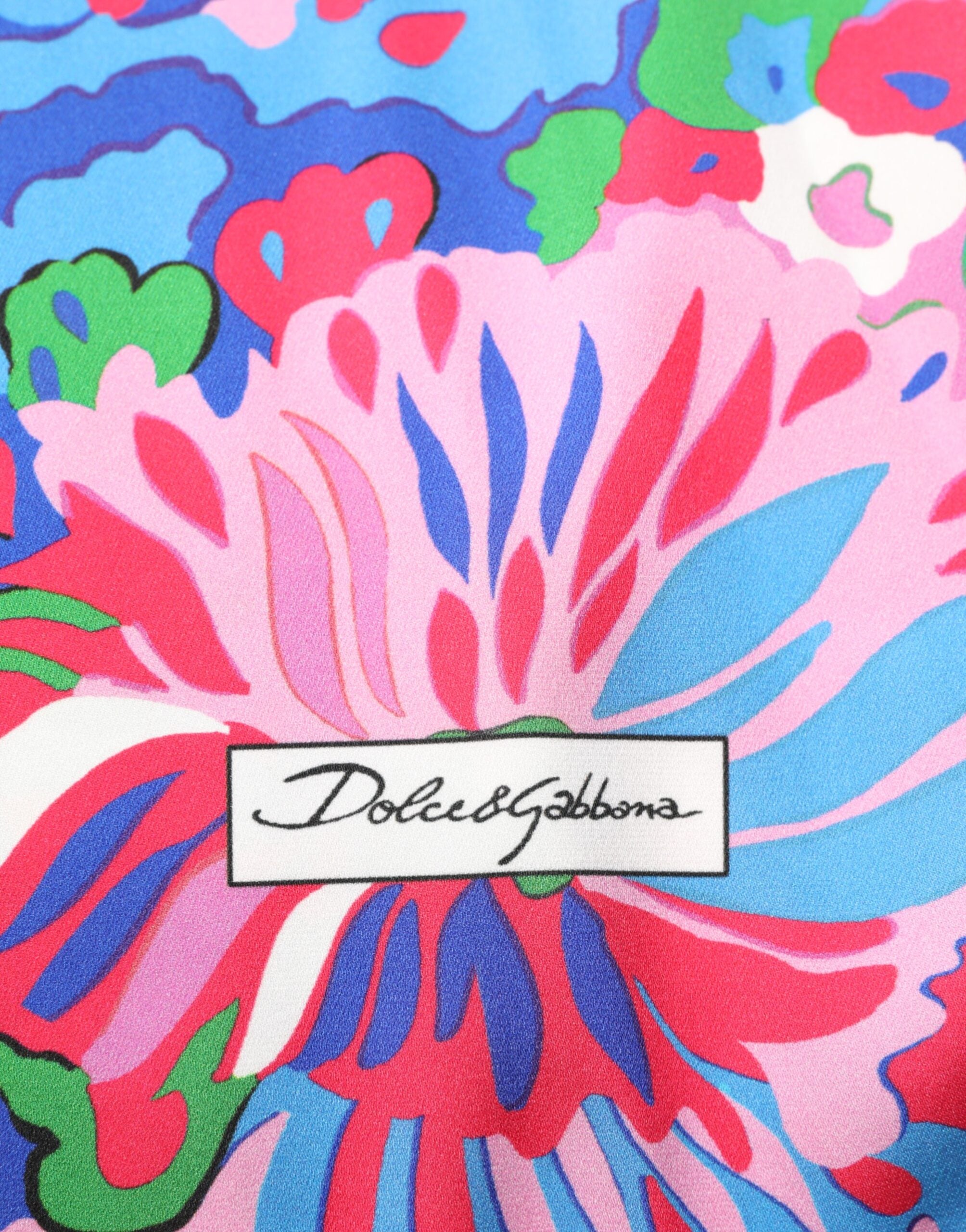 Dolce &amp; Gabbana Flerfarvet Blomsterprintet Tunika Bluse Top