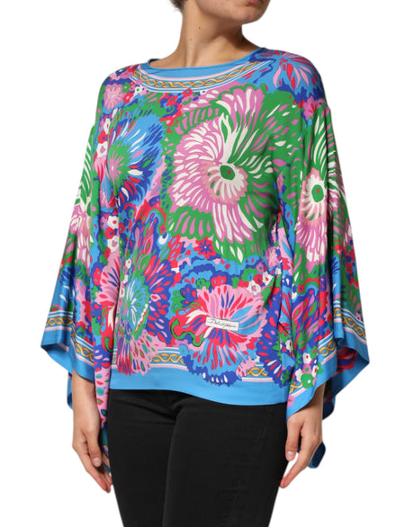 Dolce &amp; Gabbana Flerfarvet Blomsterprintet Tunika Bluse Top
