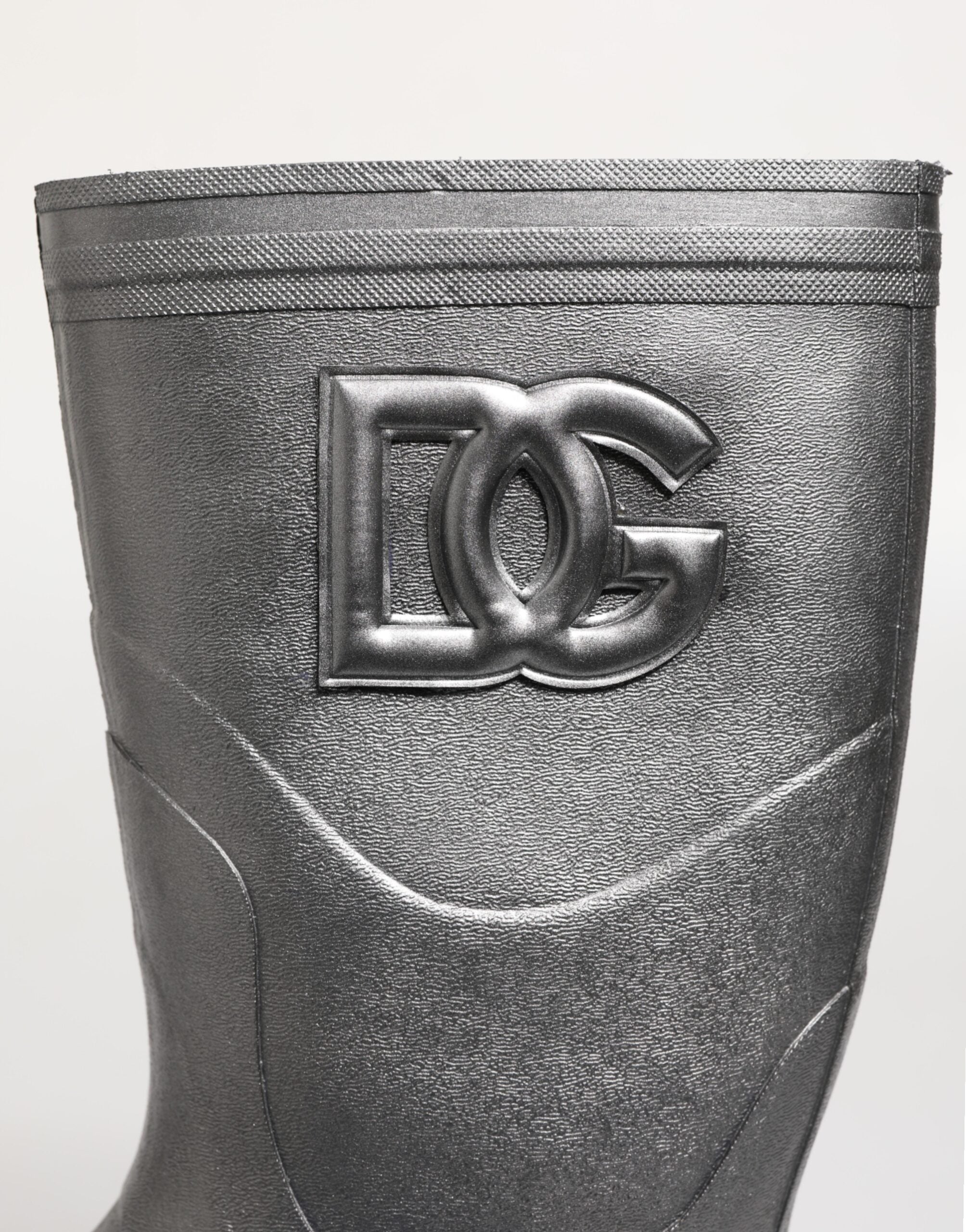 Dolce &amp; Gabbana Metallic Sølv Pull On Gummistøvler Sko