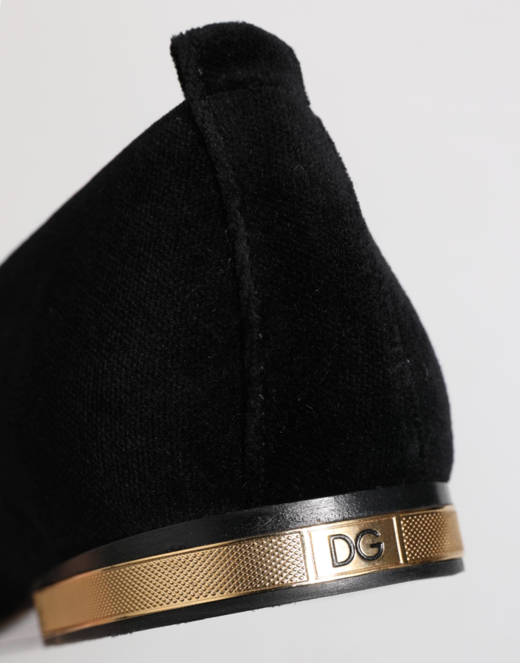 Dolce &amp; Gabbana Sorte Vaticano Krystalbånd Slip-On Sko