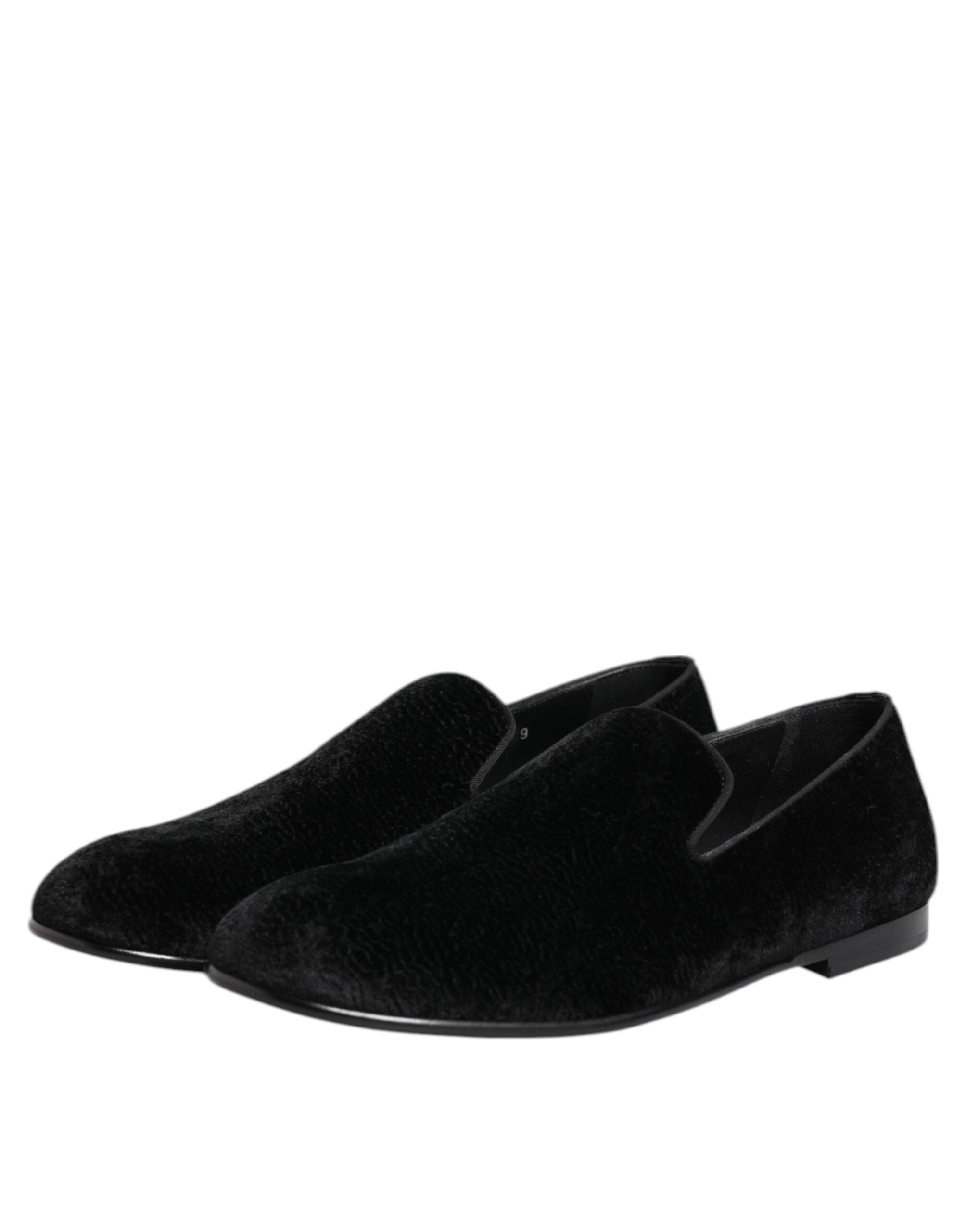 Dolce &amp; Gabbana Sorte Jacquard Loafers Formelle Herresko