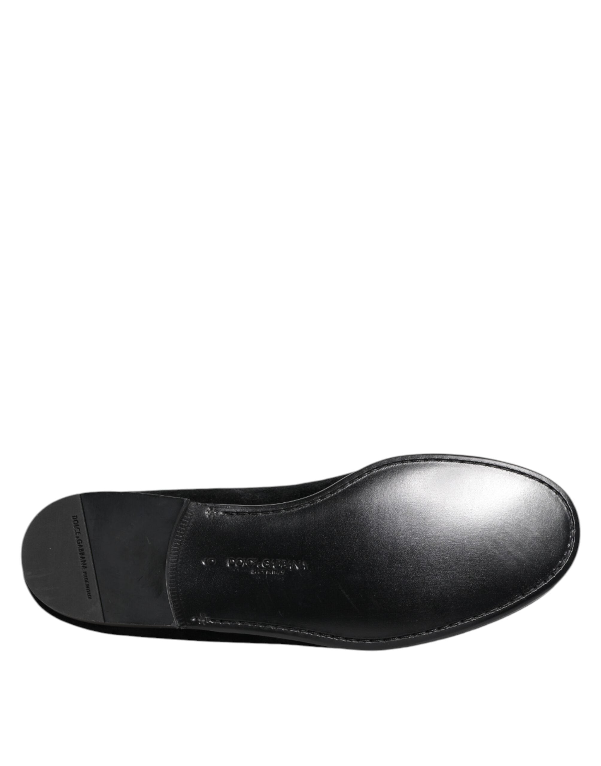 Dolce &amp; Gabbana Sorte Jacquard Loafers Formelle Herresko