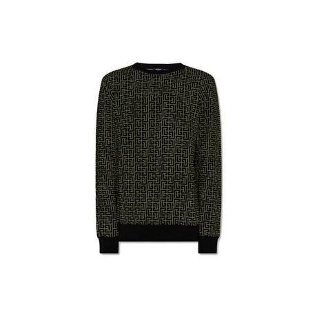 Balmain Green Wool Sweater - Hilstor