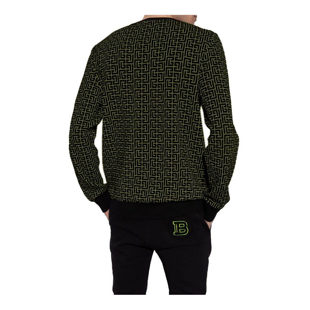 Balmain Green Wool Sweater - Hilstor
