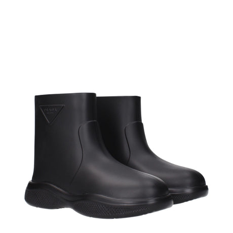 Prada Black Cotton Boots