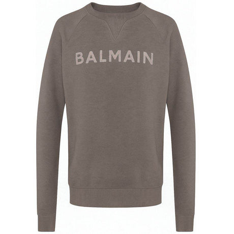 Balmain Gray Cotton Men Sweater - Hilstor