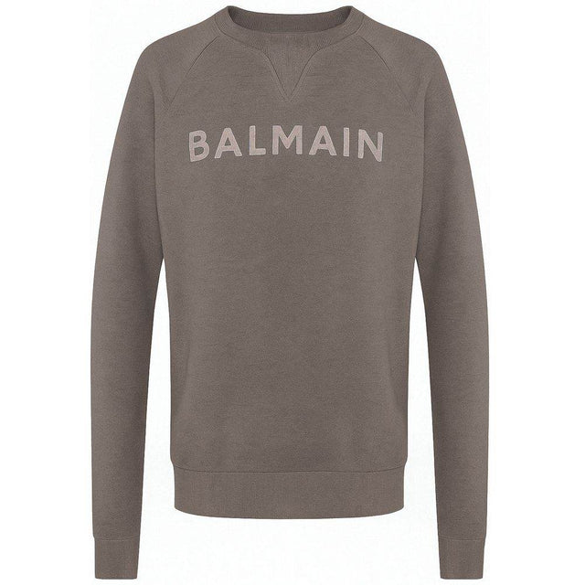 Balmain Gray Cotton Men Sweater - Hilstor