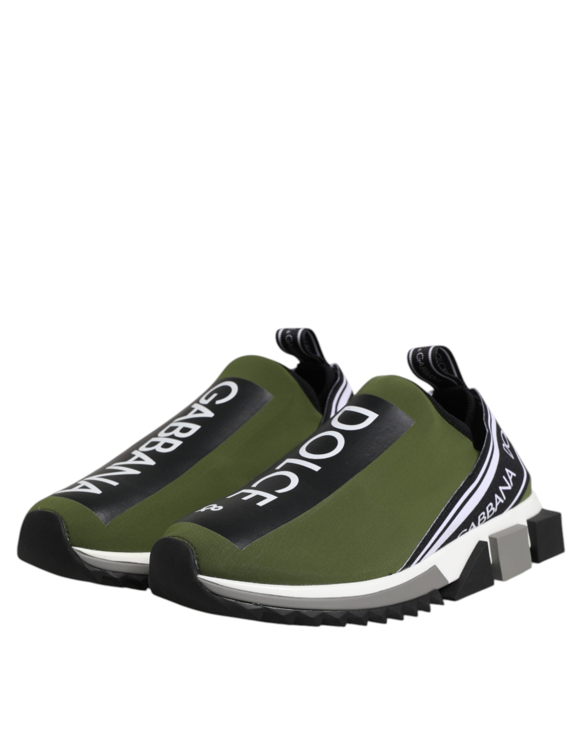 Dolce &amp; Gabbana Grønne Logo Lave Sorrento Herre Sneakers Sko