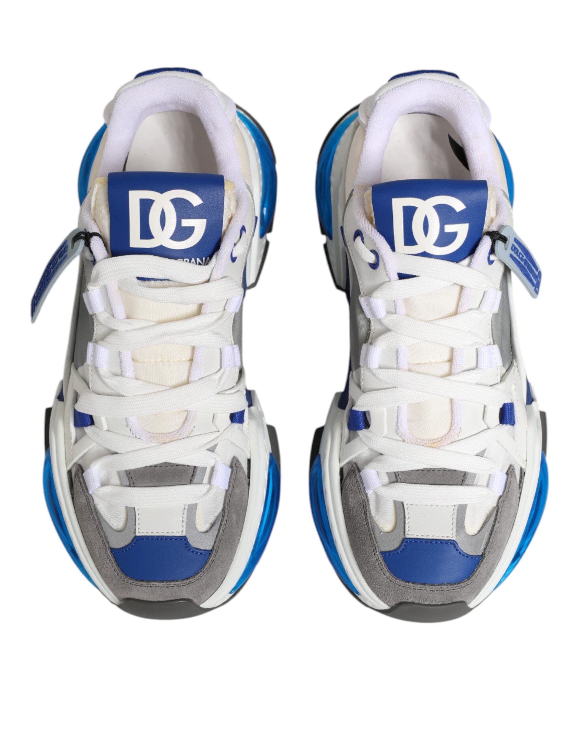 Dolce & Gabbana Blue White AIRMASTER Low Top Sneakers Shoes