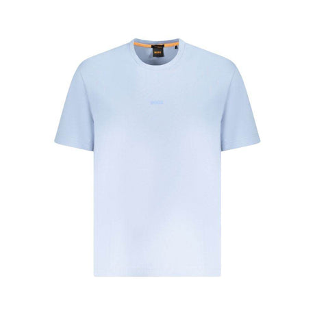 Hugo Boss Blue Cotton Men T-Shirt - Hilstor