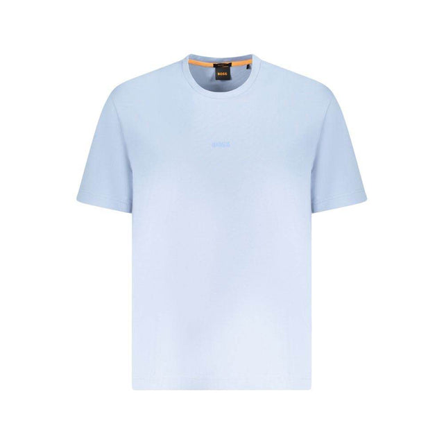 Hugo Boss Blue Cotton Men T-Shirt - Hilstor