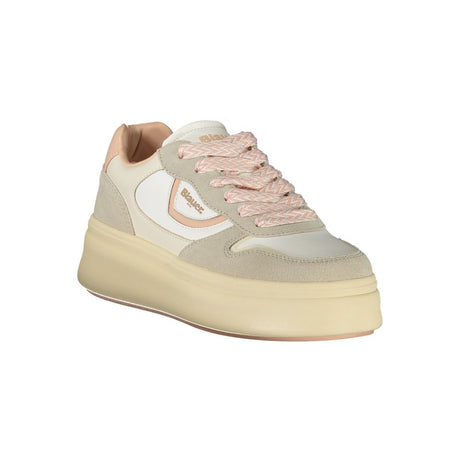 Blauer White Leather Women Sneaker
