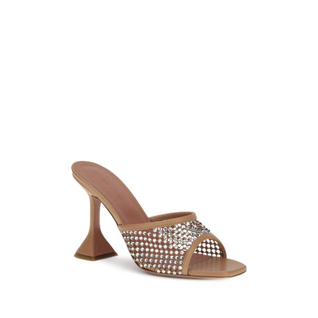 Amina Muaddi Lupita Crystal Sandals