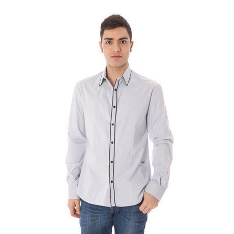 Costume National Blue Cotton Shirt - Hilstor