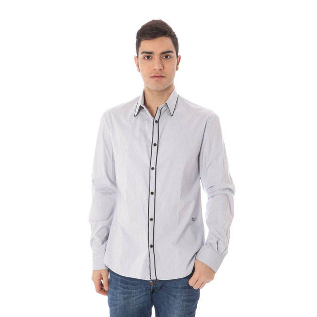 Costume National Blue Cotton Shirt - Hilstor