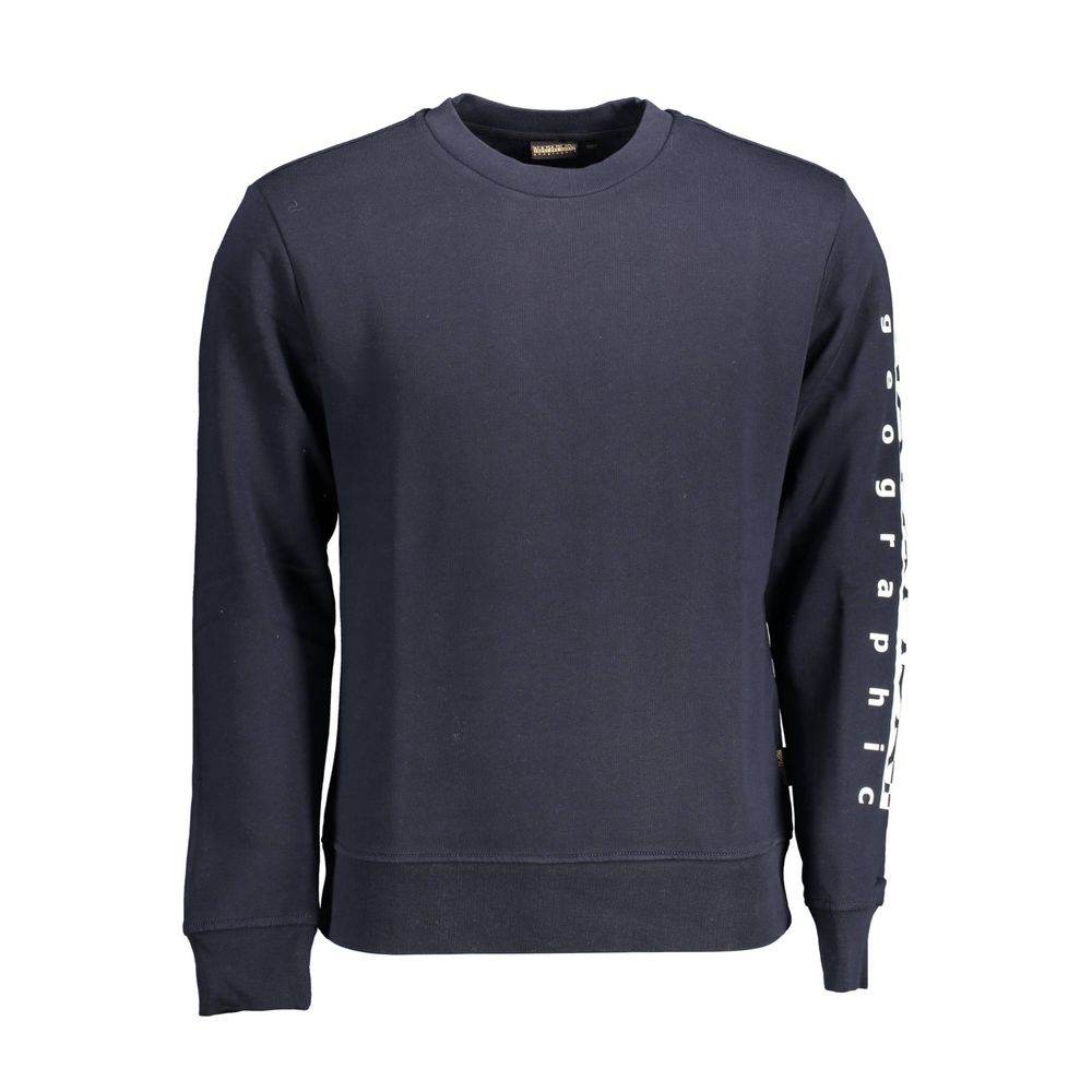 Napapijri Blue Cotton Men Sweater - Hilstor