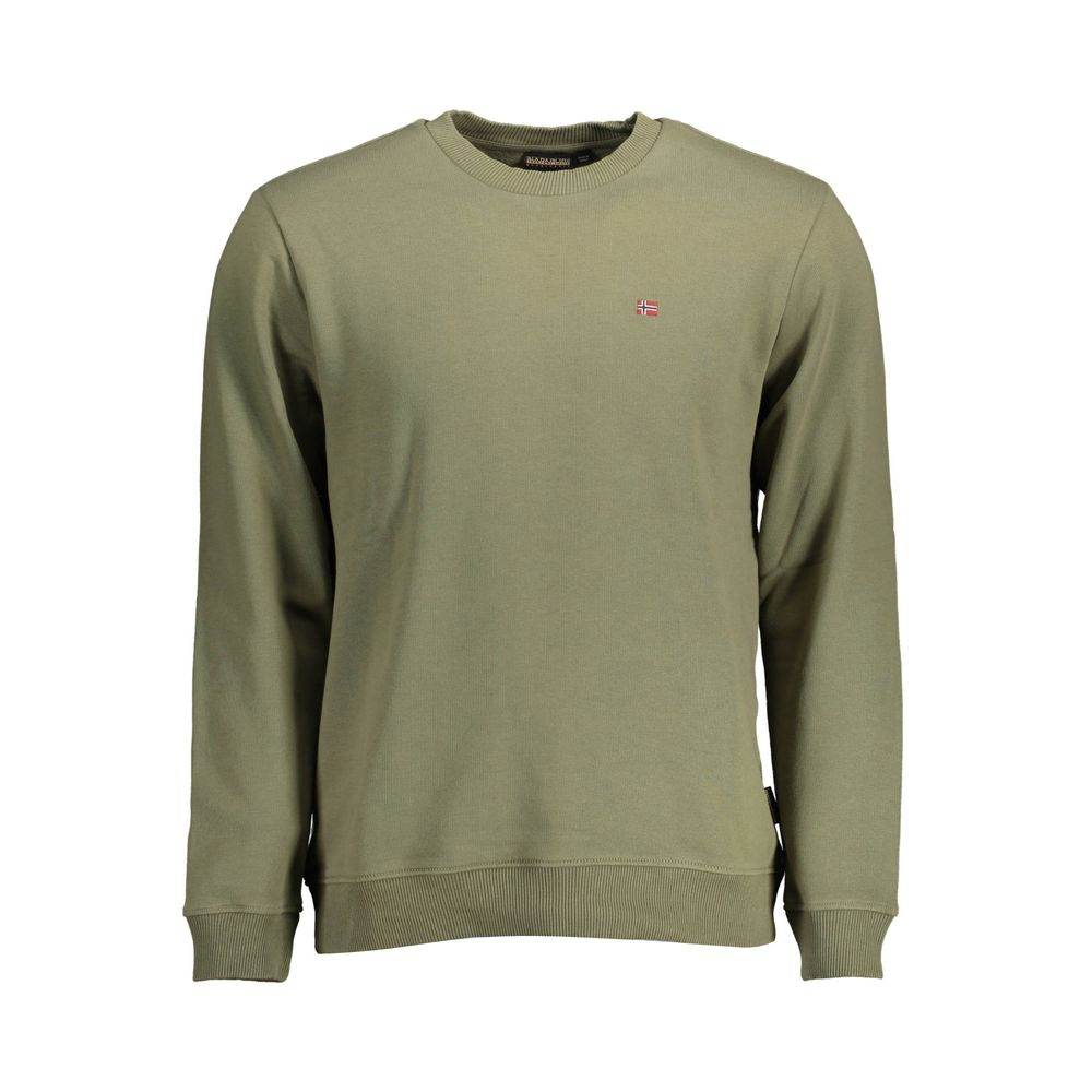 Napapijri Green Cotton Men Sweater - Hilstor