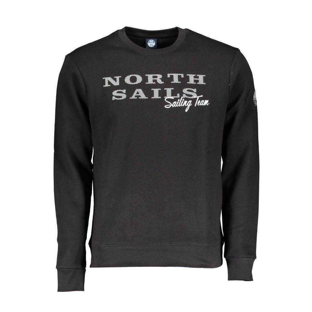 North Sails Black Cotton Men Sweater - Hilstor