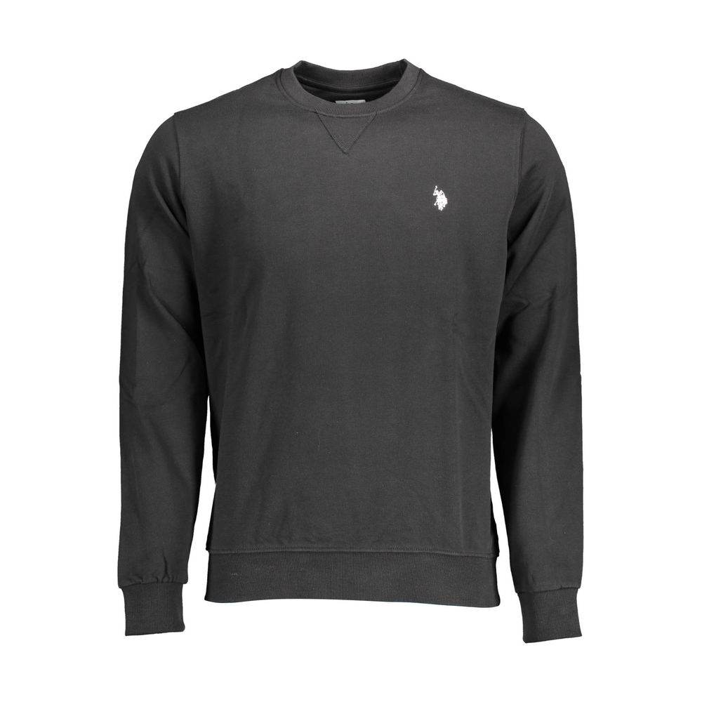 U.S. POLO ASSN. Black Cotton Men Sweater - Hilstor