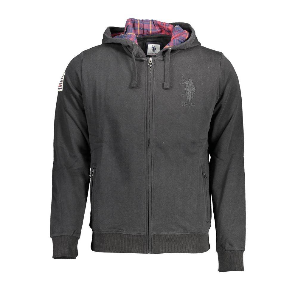 U.S. POLO ASSN. Black Cotton Men Sweater - Hilstor