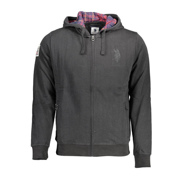 U.S. POLO ASSN. Black Cotton Men Sweater - Hilstor